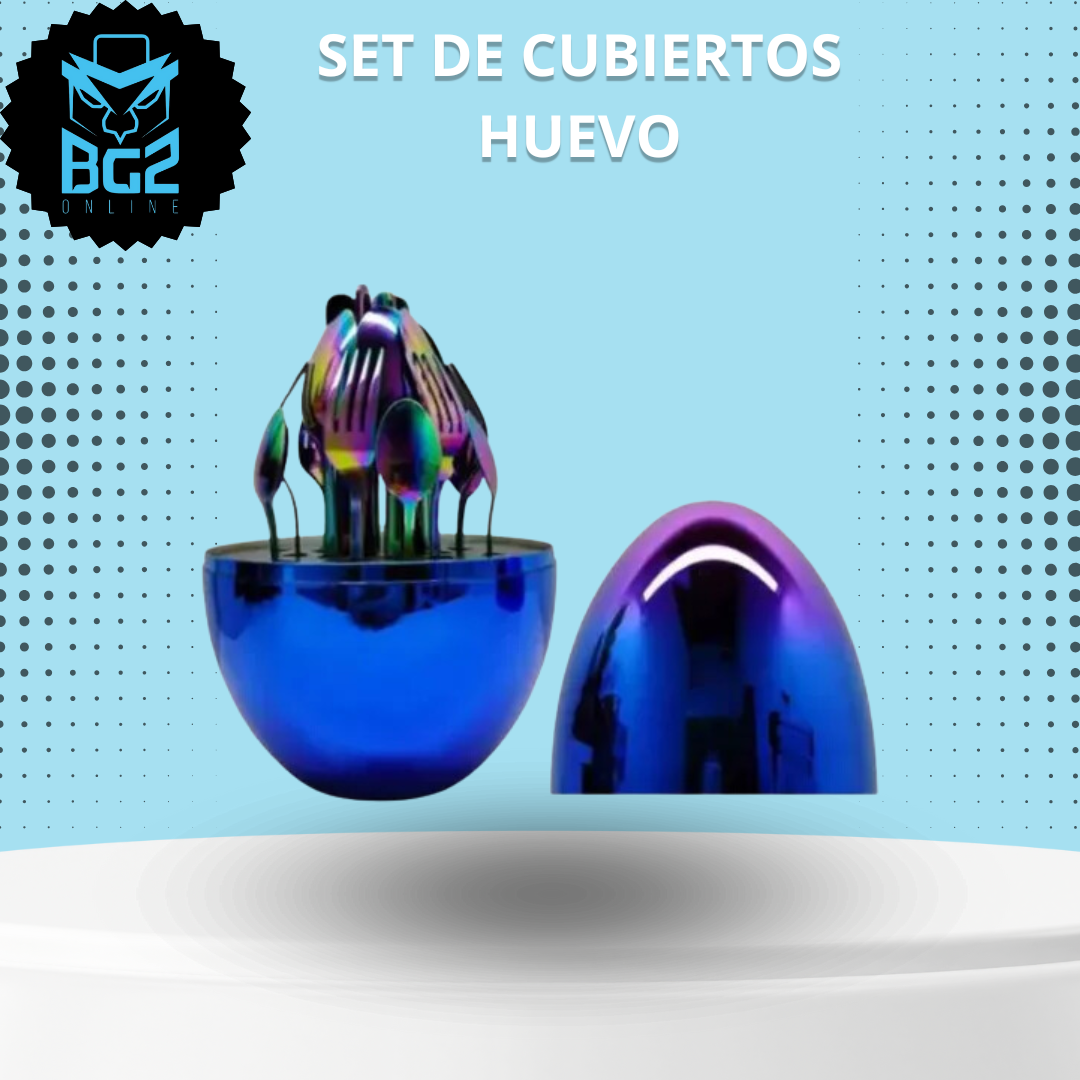 SET DE CUBIERTOS HUEVO
